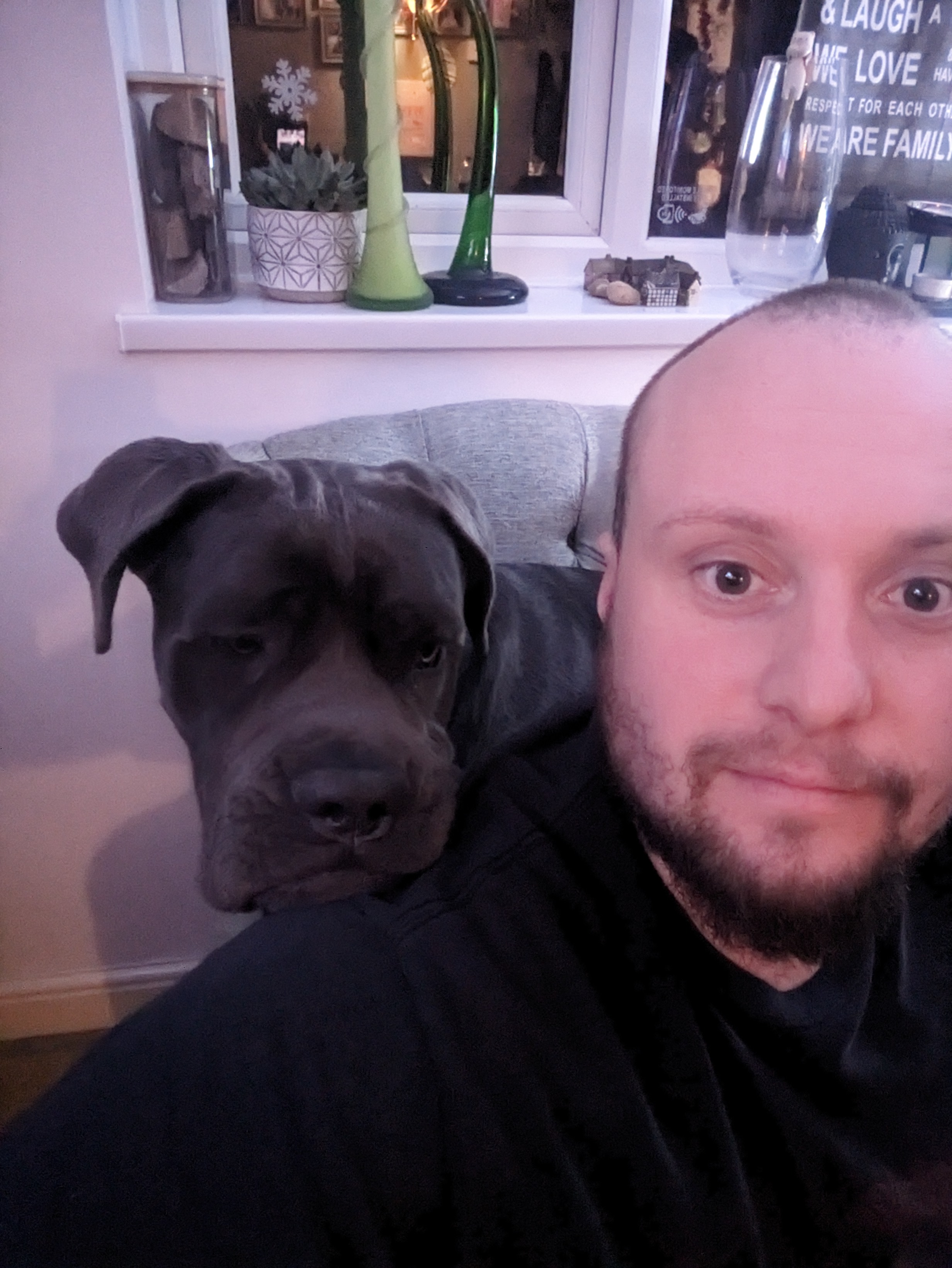 Owner with Chief the dog